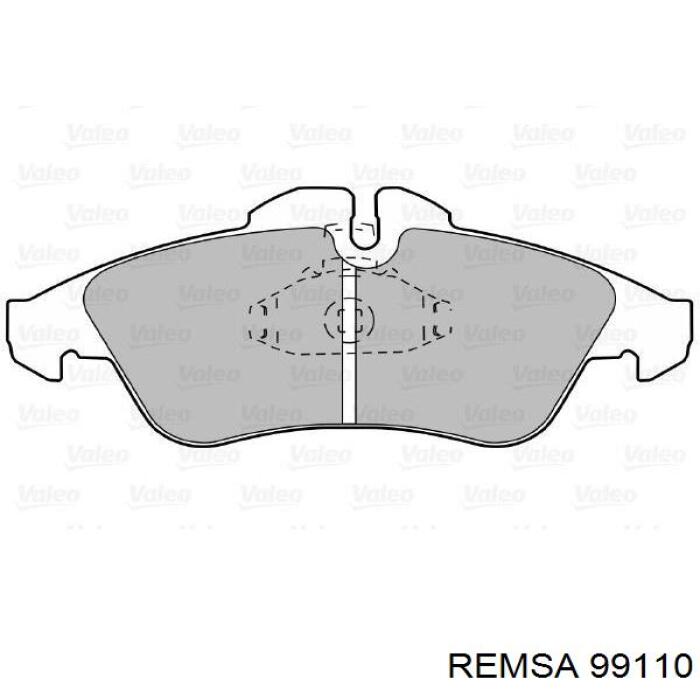 Задние тормозные колодки 99110 Remsa
