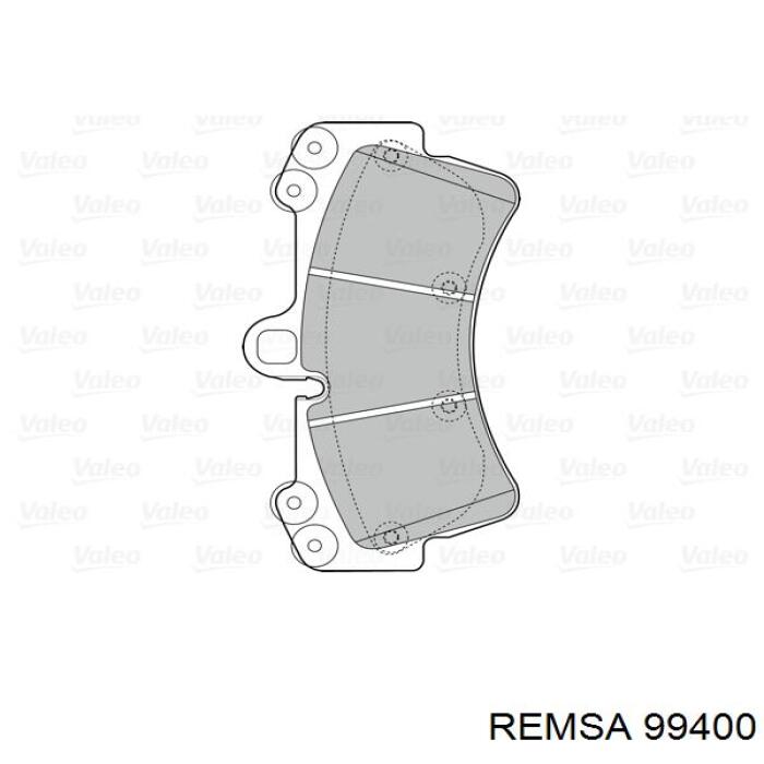 Передние тормозные колодки 99400 Remsa