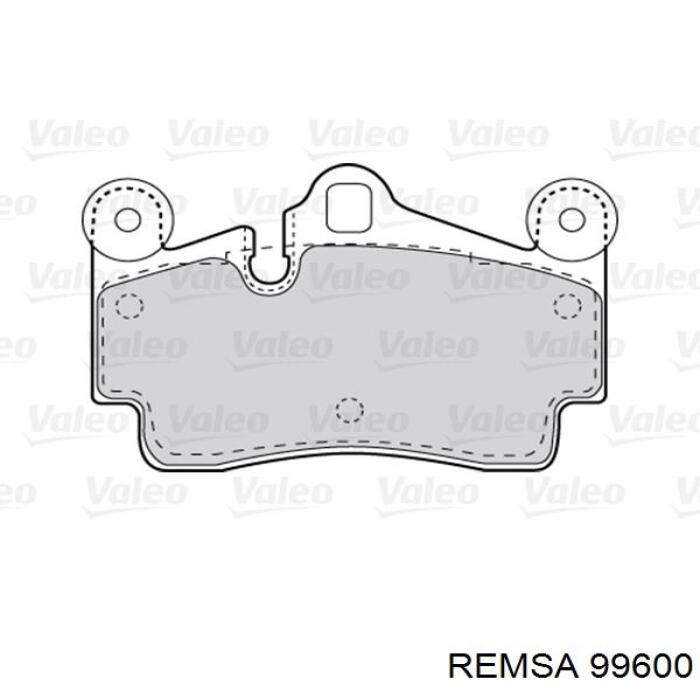 Купить 99600 Remsa Колодки тормозные задние, дисковые