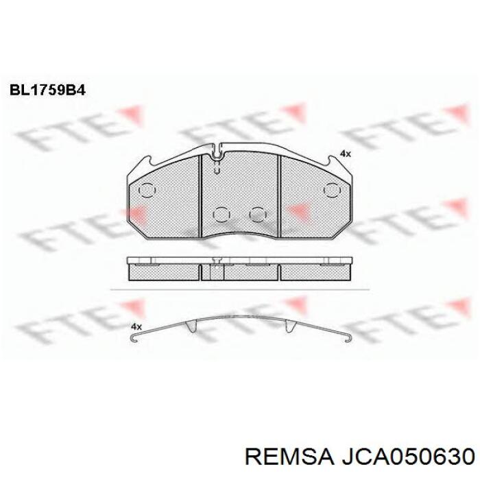 Передние тормозные колодки JCA050630 Remsa