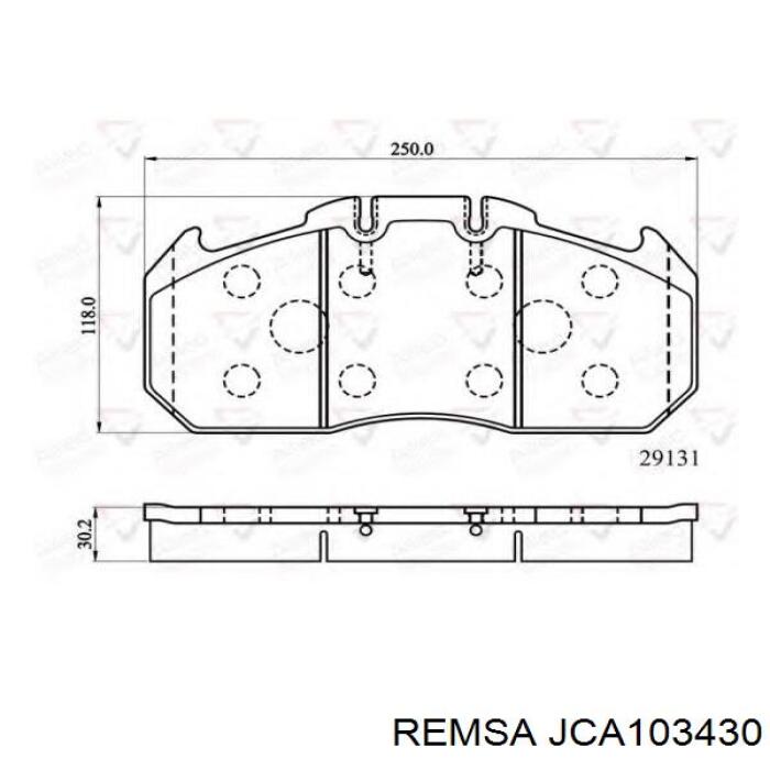 Купить JCA103430 Remsa Колодки тормозные