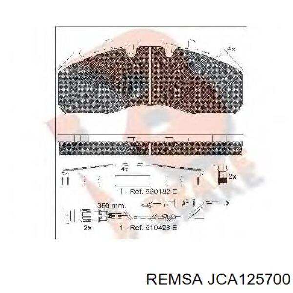 Передние тормозные колодки JCA125700 Remsa