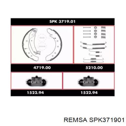 Задние барабанные колодки SPK371901 Remsa