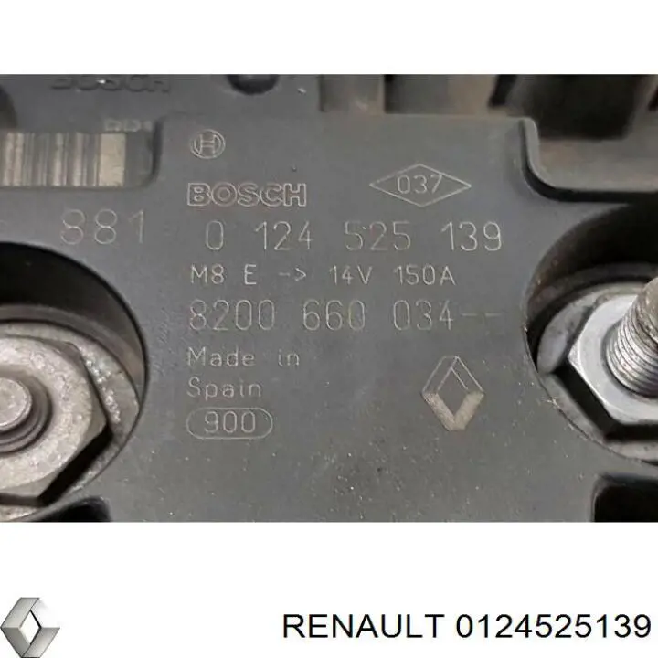 0124525139 Renault (RVI) Генератор автомобильный