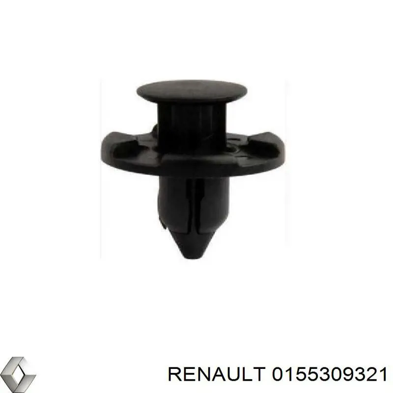 0155309321 Renault (RVI) пистон (клип крепления подкрылка переднего крыла)