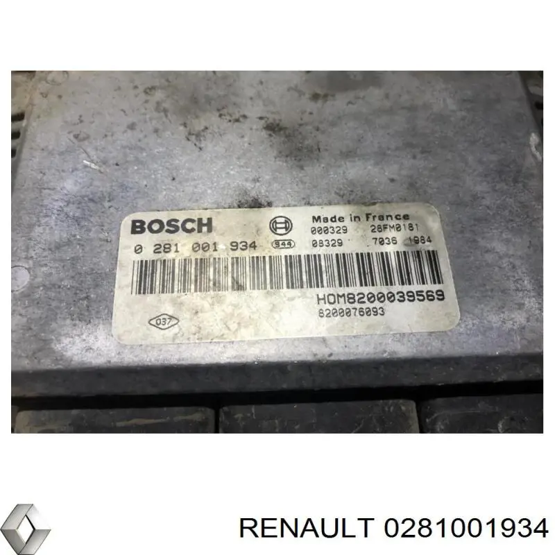 Блок управления двигателем 0281001934 Renault (RVI)
