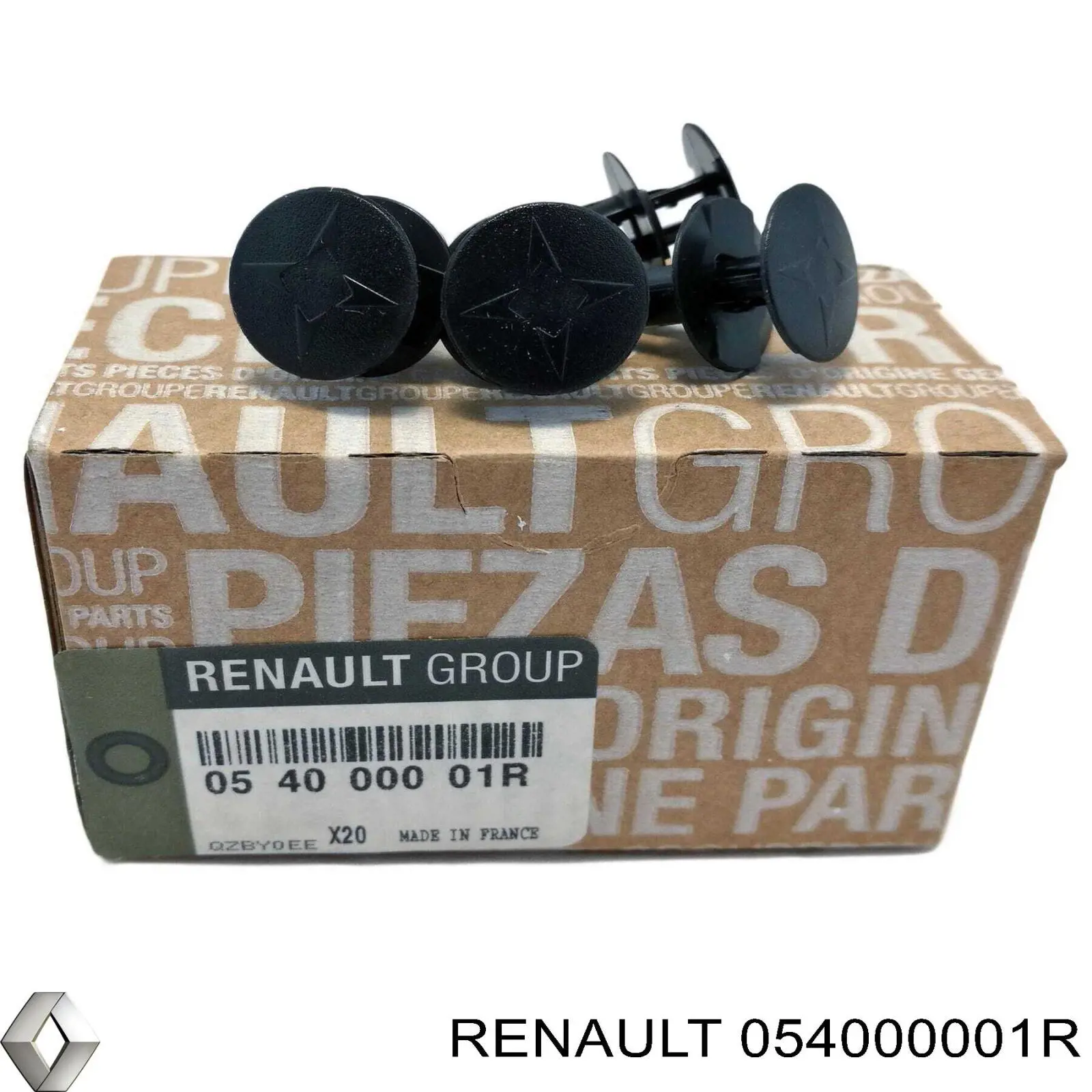 054000001R RENAULT Clips de fijación para rejilla de radiador original y equivalente