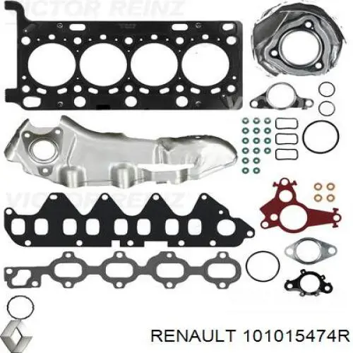 101015474R Renault (RVI) kit superior de vedantes de motor