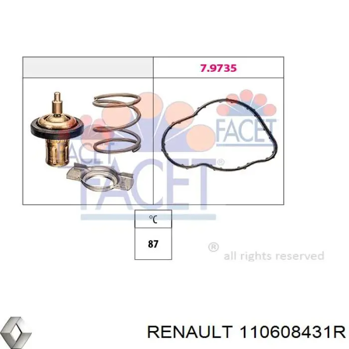 Купить 110608431R Renault (RVI) Корпус термостата