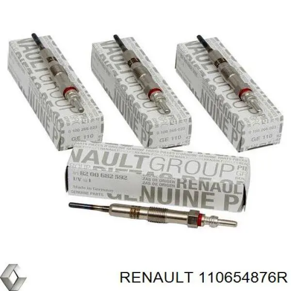 Свечи накала Renault (RVI) 110654876R цена, от 17.72 USD