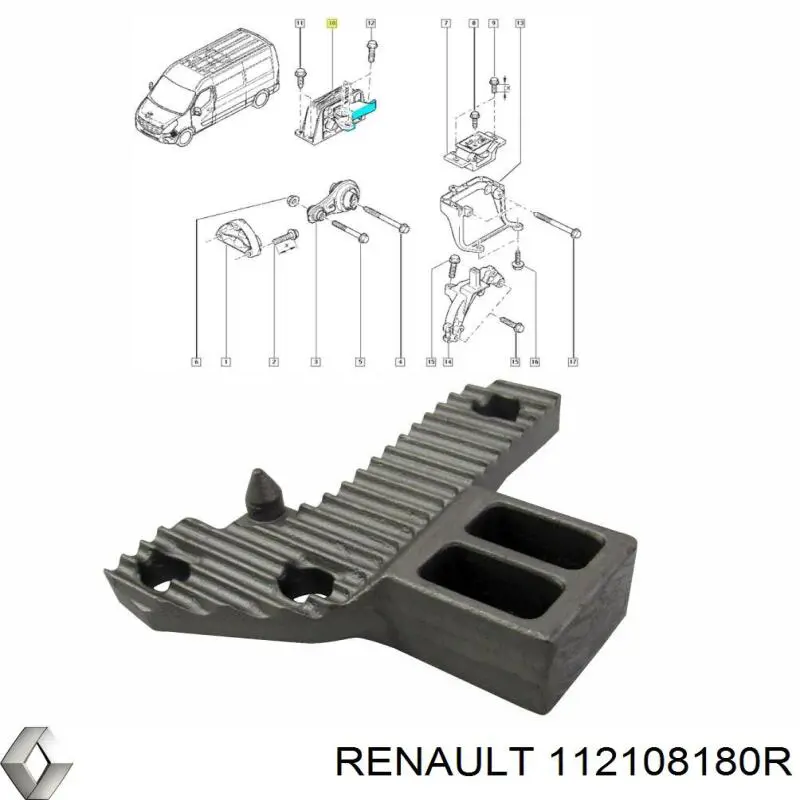 Подушка двигателя Renault (RVI) 112108180R цена, от 93.69 USD