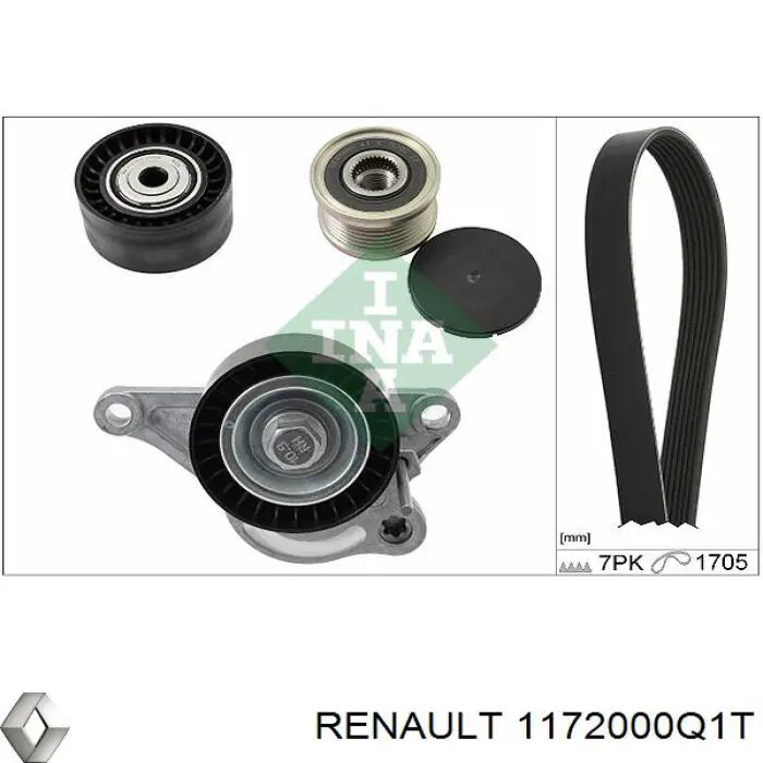 Купить 1172000Q1T Renault (RVI) Ремень генератора