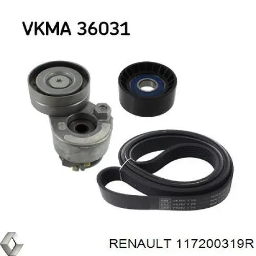 Ремень агрегатов приводной, комплект Renault (RVI) 117200319R цена, от 71.26 USD