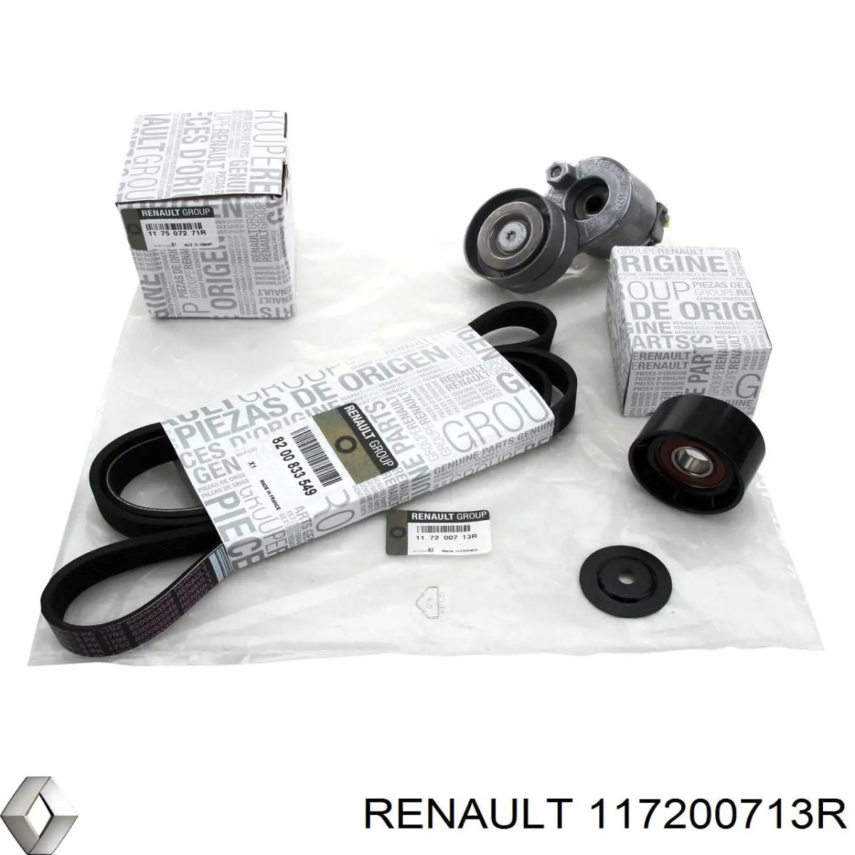 Ремень агрегатов приводной, комплект Renault (RVI) 117200713R цена, от 92.45 USD