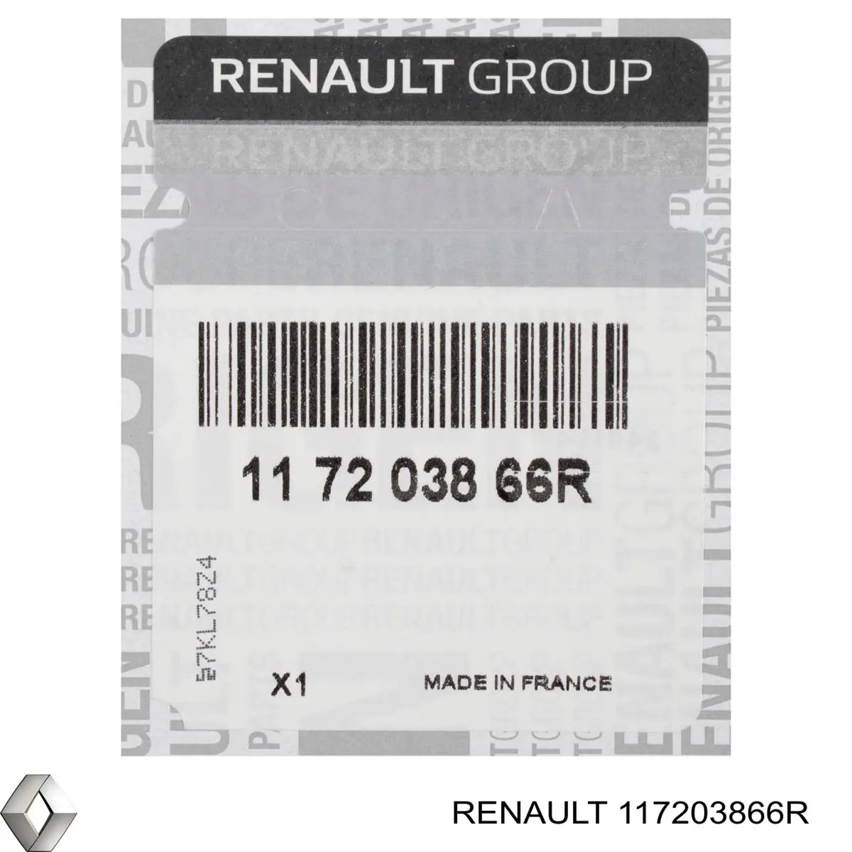 Клиновый ремень Renault (RVI) 117203866R цена, от 37.06 USD