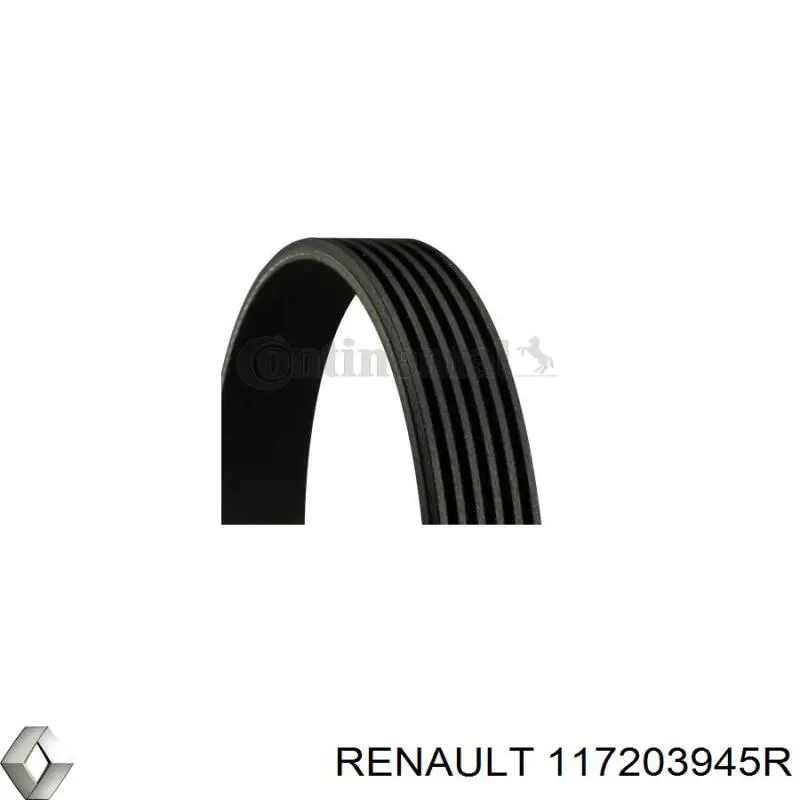 Клиновый ремень Renault (RVI) 117203945R цена, от 24.36 USD