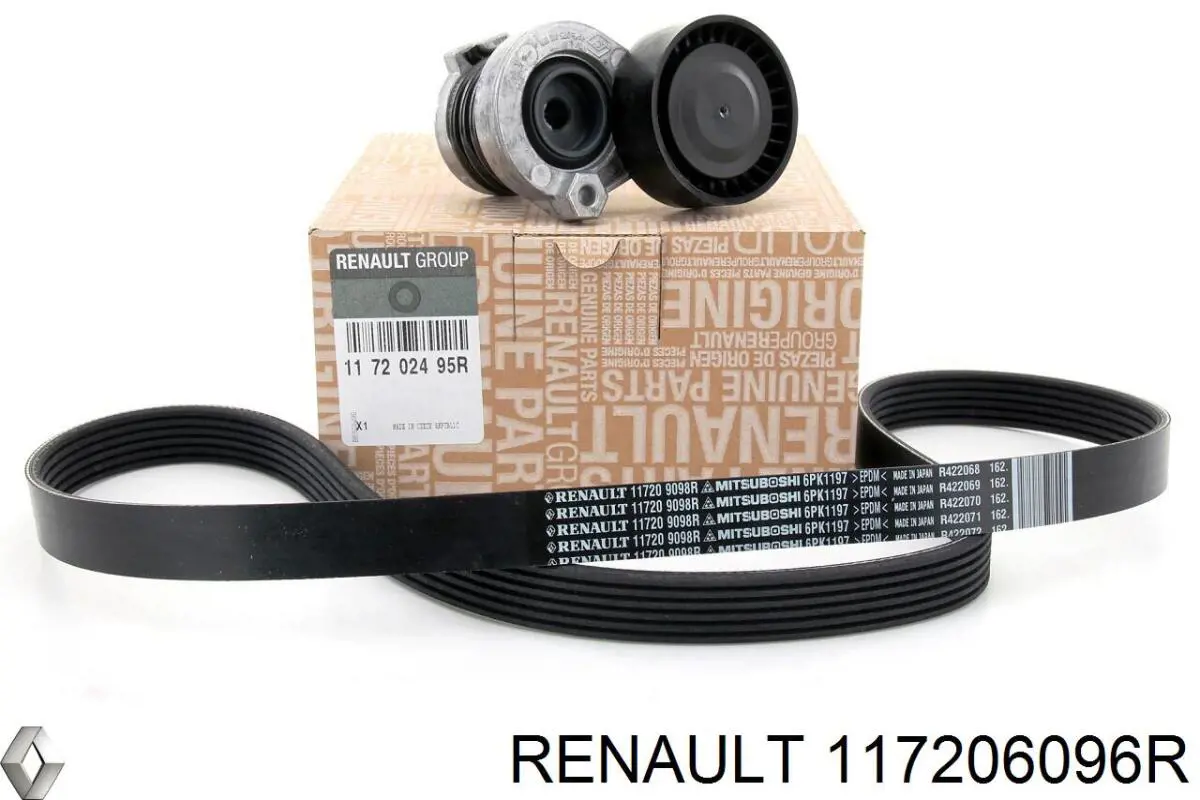 117206096R Renault (RVI) correia dos conjuntos de transmissão, kit