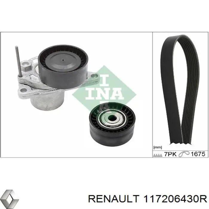 Клиновый ремень Renault (RVI) 117206430R цена, от 20.04 USD