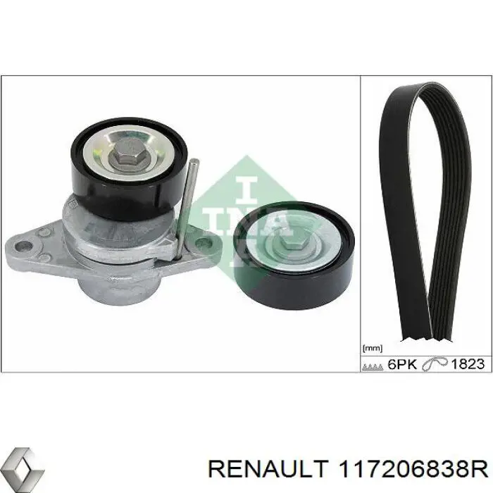 Купить 117206838R Renault (RVI) Ремень приводной