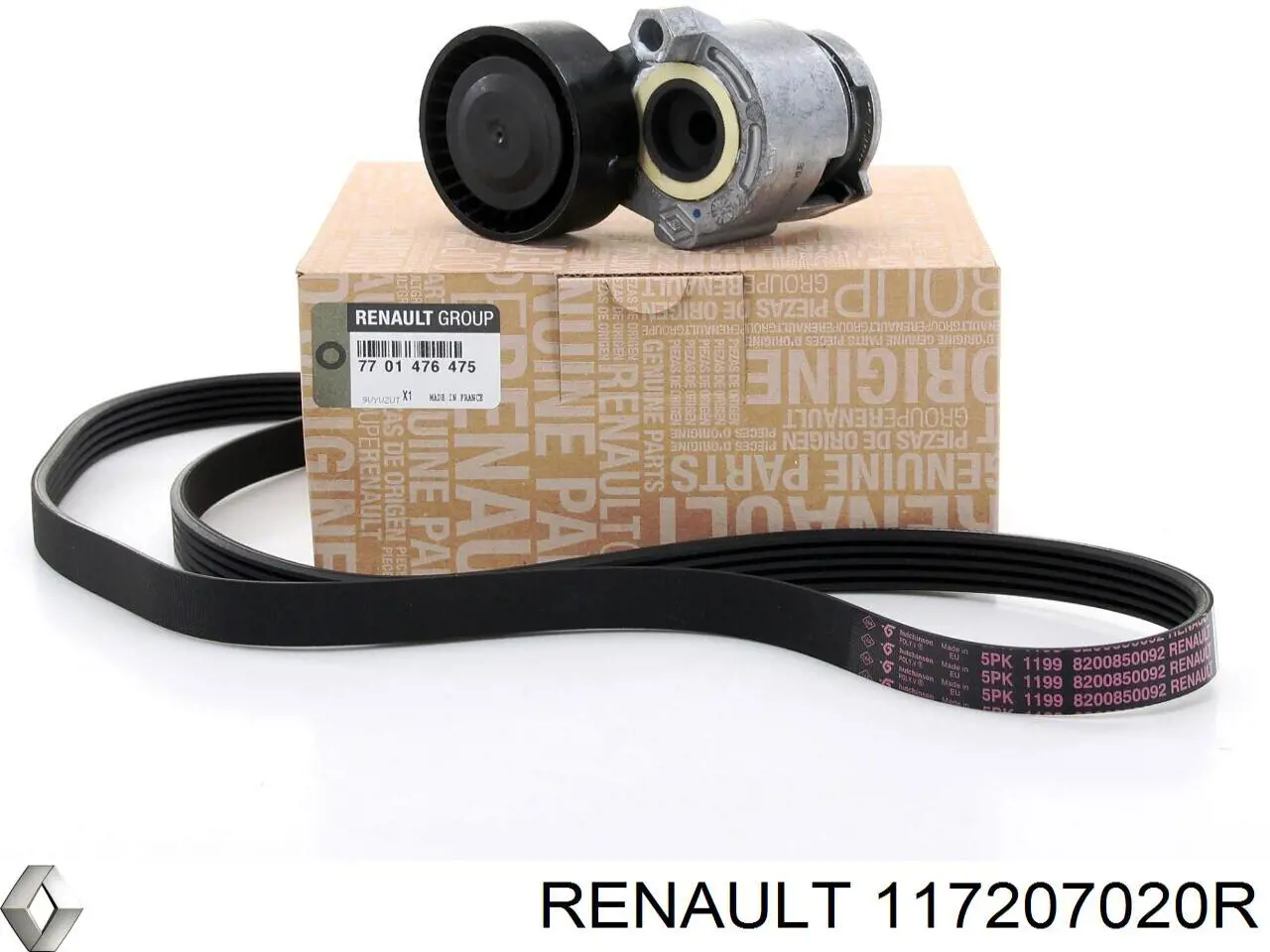 Ремень агрегатов приводной, комплект Renault (RVI) 117207020R цена, от 80.55 USD