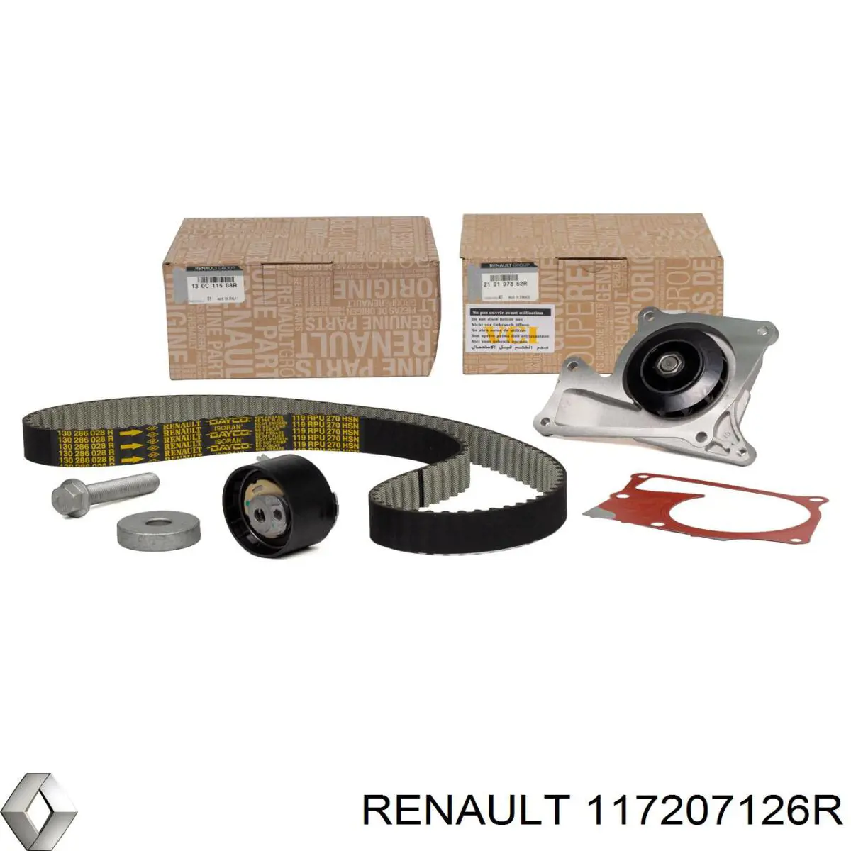 Ремень агрегатов приводной, комплект Renault (RVI) 117207126R цена, от 58.41 USD