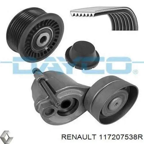 Ремень агрегатов приводной, комплект Renault (RVI) 117207538R цена, от 105.40 USD