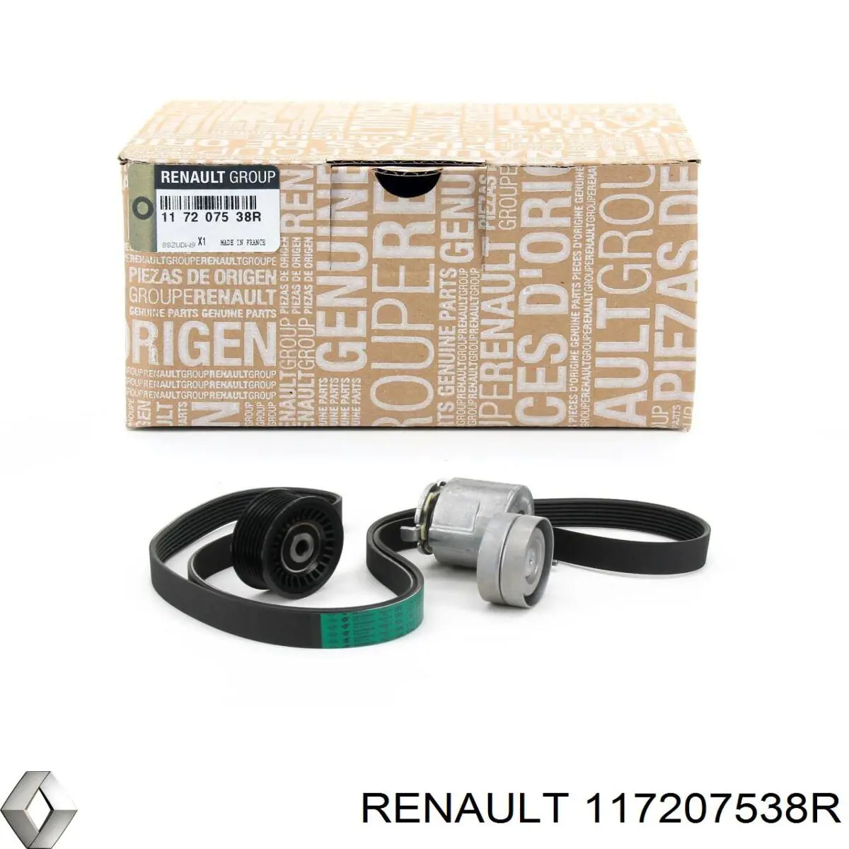 117207538R Renault (RVI) correia dos conjuntos de transmissão, kit