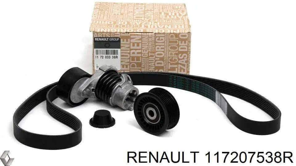 Ремень агрегатов приводной, комплект Renault (RVI) 117207538R цена, от 105.40 USD