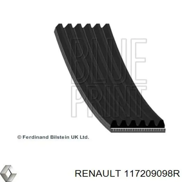 Клиновый ремень Renault (RVI) 117209098R цена, от 11.31 USD