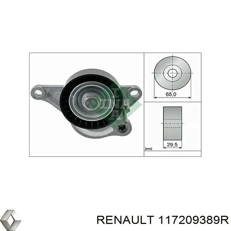 Ремень агрегатов приводной, комплект Renault (RVI) 117209389R цена, от 91.29 USD