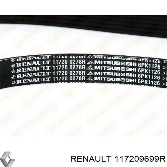 Ремень агрегатов приводной, комплект Renault (RVI) 117209699R цена, от 67.00 USD