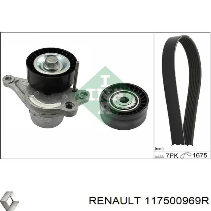 Роликовий модуль натяжителя ремня Renault (RVI) 117500969R цена, от 25.53 USD