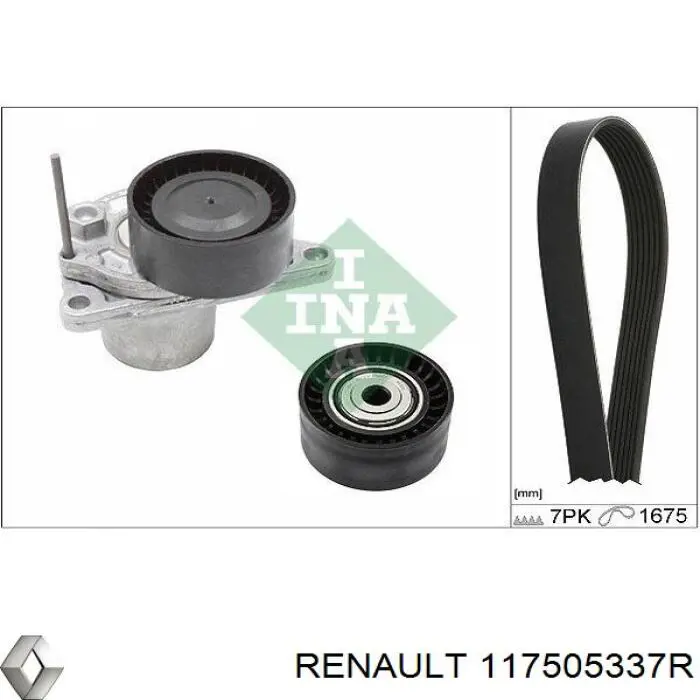 Купить 117505337R Renault (RVI) Натяжитель приводного ремня