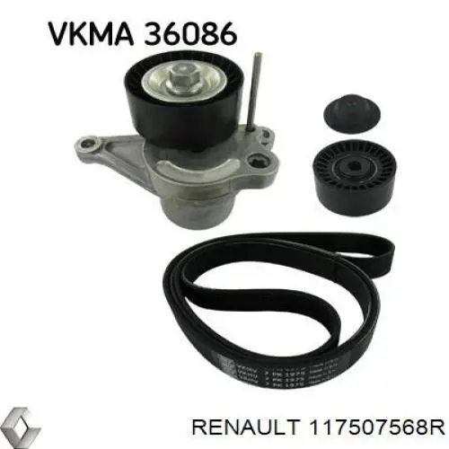 Роликовий модуль натяжителя ремня Renault (RVI) 117507568R цена, от 24.96 USD