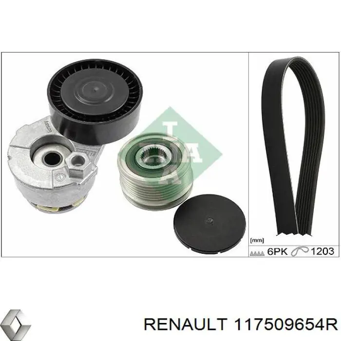 Натяжная планка поликлинового ремня Renault (RVI) 117509654R