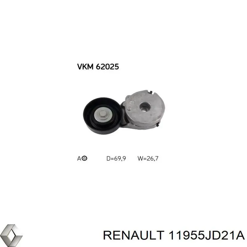 Натяжитель приводного ремня 11955JD21A Renault (RVI)