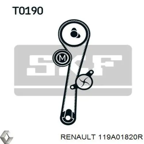 ГРМ ремни, комплект Renault (RVI) 119A01820R цена, от 139.65 USD