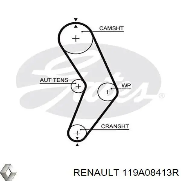 ГРМ ремни, комплект Renault (RVI) 119A08413R цена, от 105.74 USD