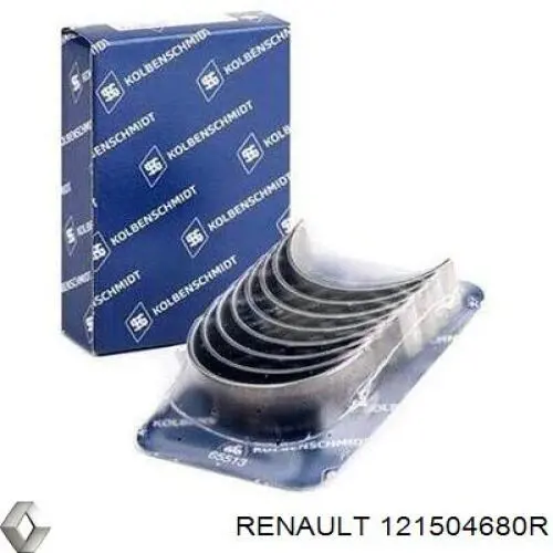 Вкладыши коленвала шатунные, комплект, стандарт (STD) Renault (RVI) 121504680R