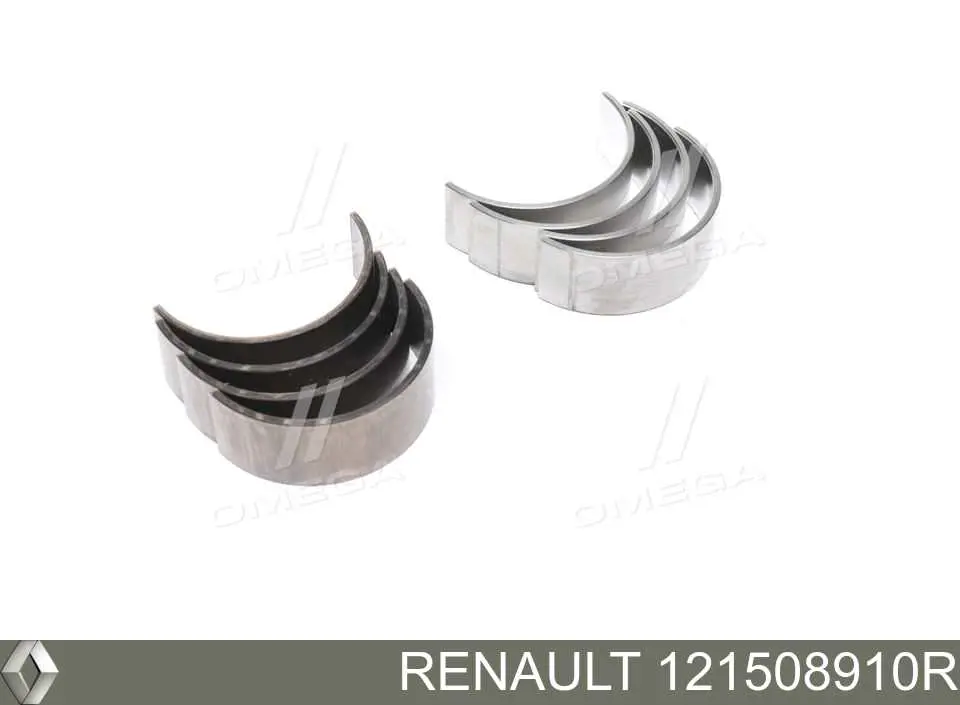 Вкладыши коленвала шатунные, комплект, стандарт (STD) Renault (RVI) 121508910R