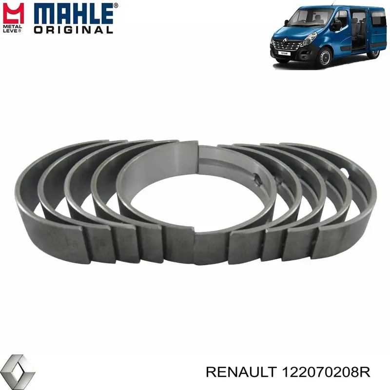 Kit cojinetes cigüeñal, estándar, (STD) 122070208R Renault (RVI)