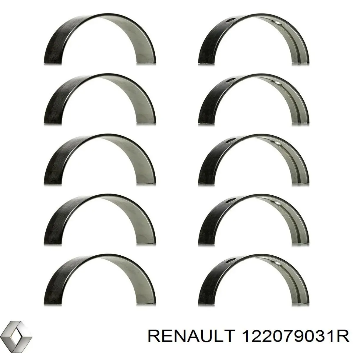 122079031R Renault (RVI) folhas inseridas principais de cambota, kit, padrão (std)