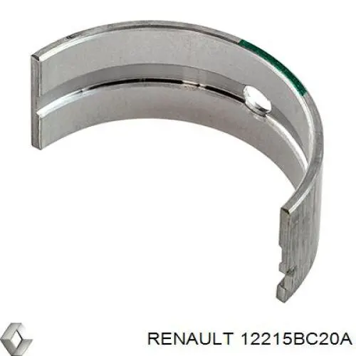 12215BC20A Renault (RVI) вкладыши коленвала коренные, комплект, стандарт (std)