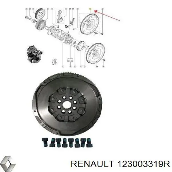 Маховик сцепления Renault (RVI) 123003319R