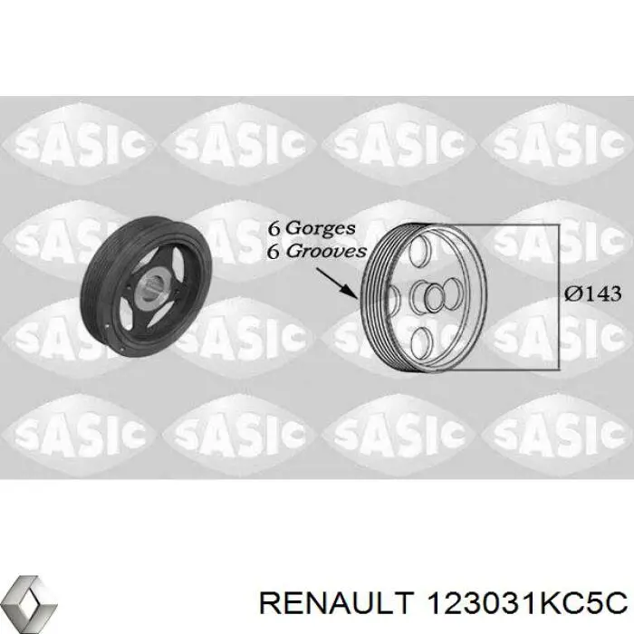 Шкив коленвала 123031KC5C Renault (RVI)