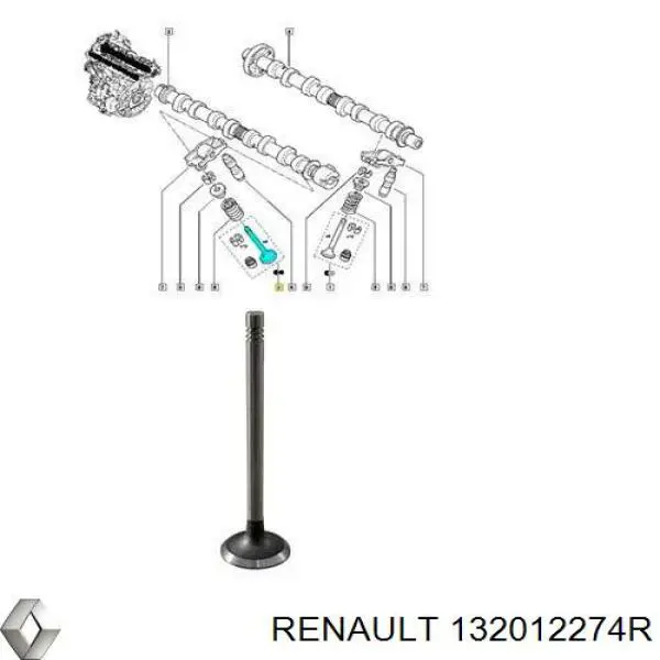 Впускной клапан 132012274R Renault (RVI)