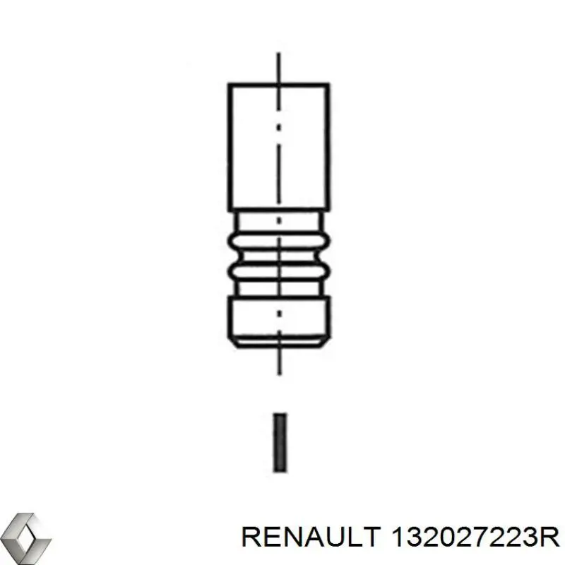 132027223R Renault (RVI) válvula de escape