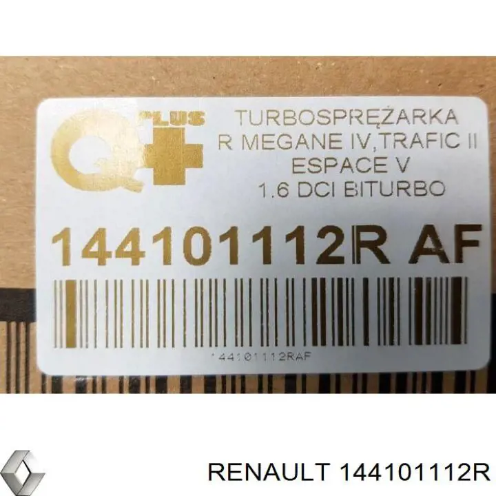 Турбонагнетатель Renault (RVI) 144103495R цена, от 397.58 USD