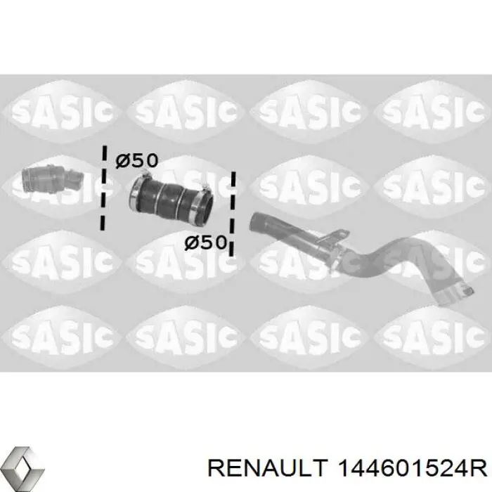 144601524R Renault (RVI) mangueira (cano derivado de intercooler)