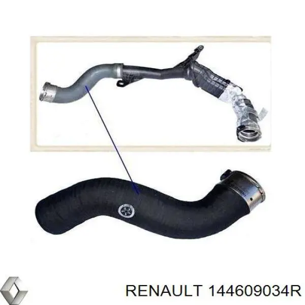 144609034R Renault (RVI) mangueira (cano derivado direita de intercooler)
